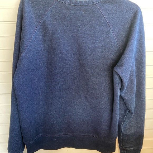 Everlane Dark Denim Blue Oversized Scoop Neck Sweatshirt - Picture 8 of 9